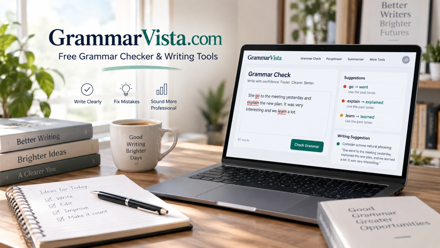 GrammarVista.com: Free Grammar Checker, Writing Tools, and Learning Guide GrammarVista.com