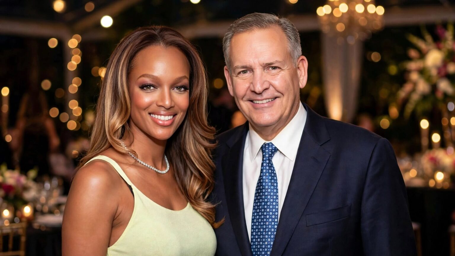 Tyra Banks and Greg Hayes